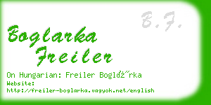 boglarka freiler business card